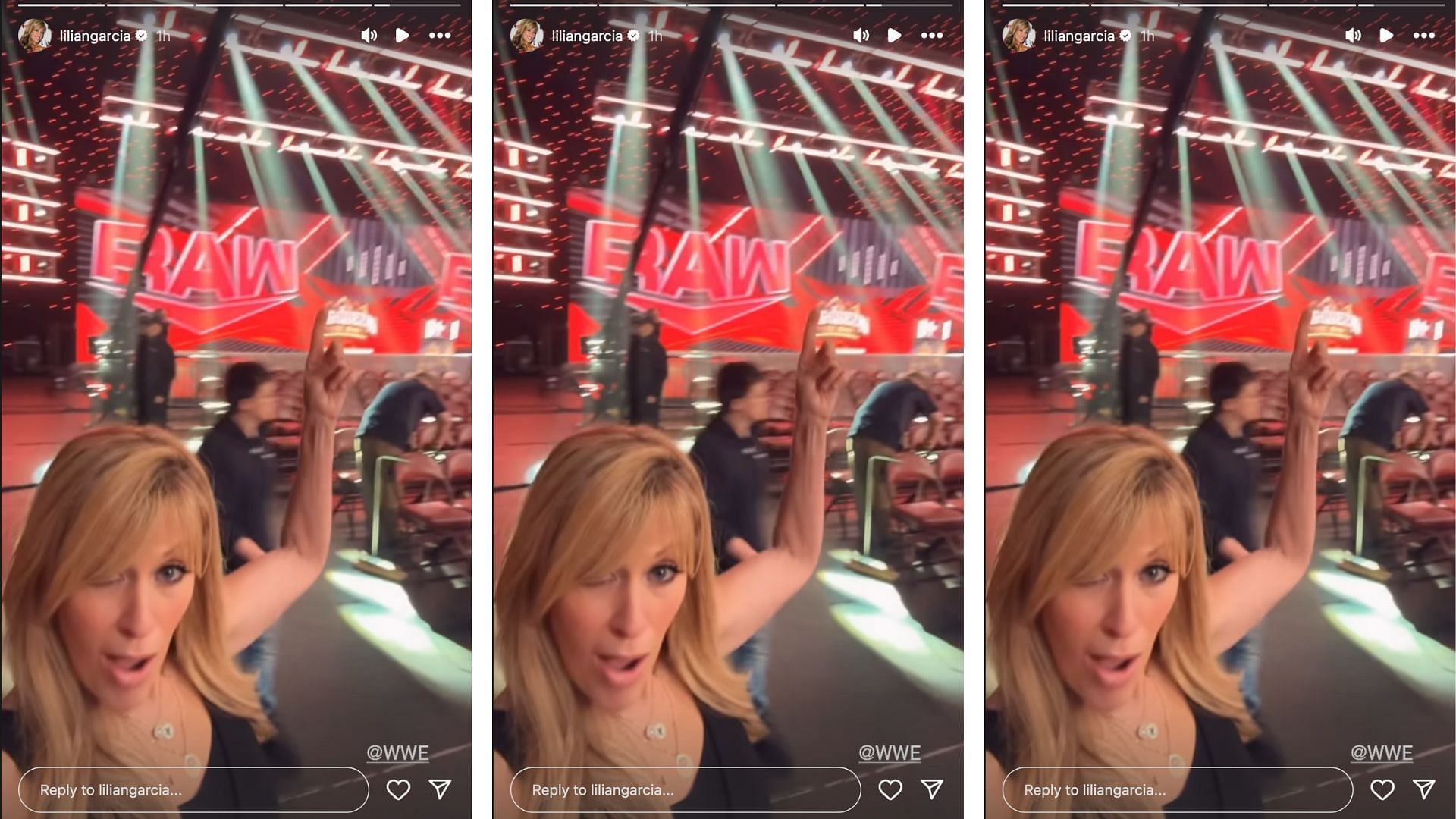 Lillian Garcia shares Instagram story from tonight's RAW.